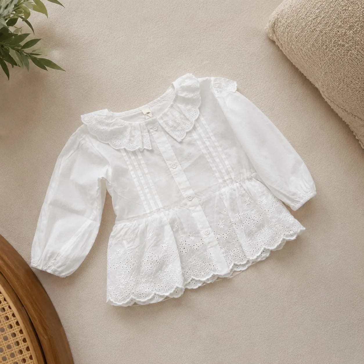 Ivory Bloom Cotton Top