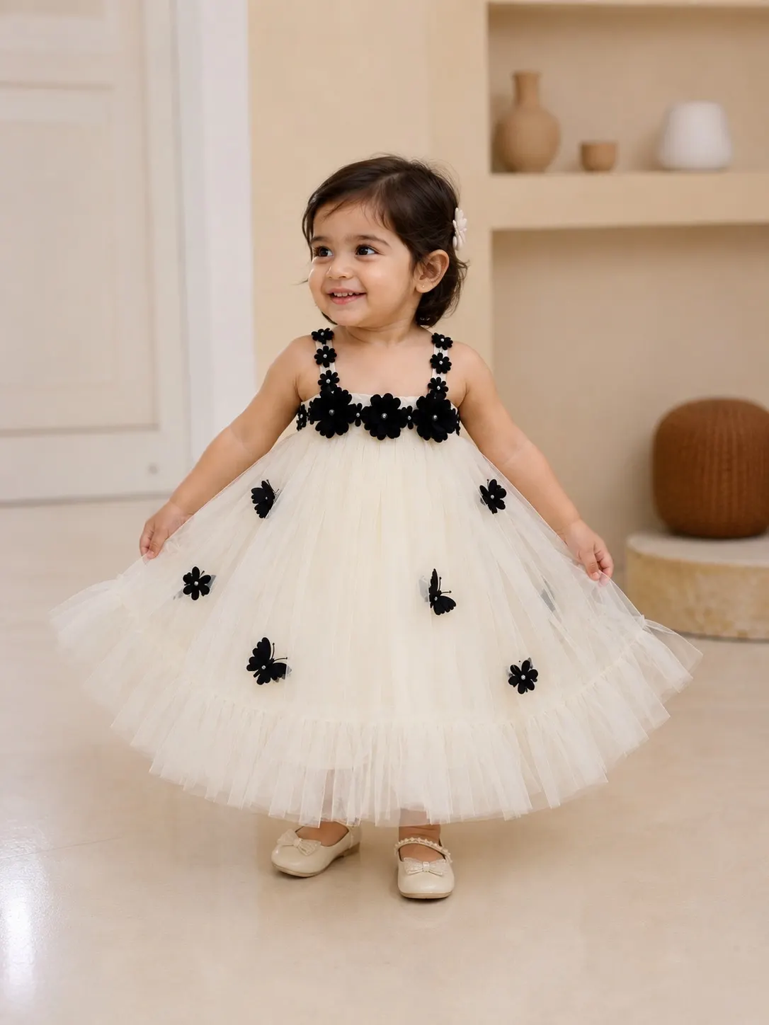 Ivory Blossom Butterfly Party Gown