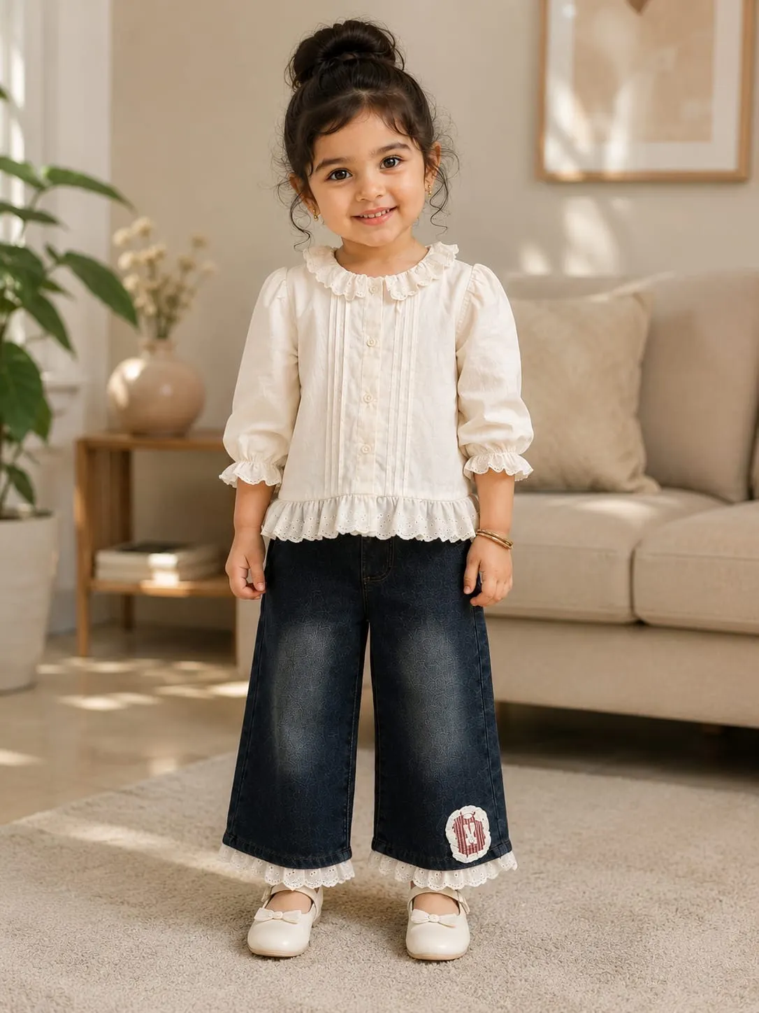 Bloom Cream Cotton Top